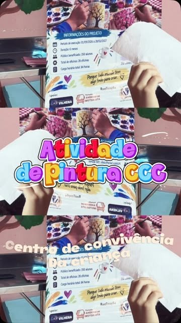 Atividade de pintura no Centro de Conviv&ecirc;ncia da Crian&ccedil;a